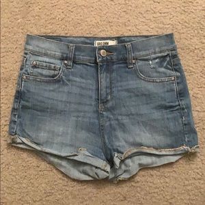 High waisted denim shorts
